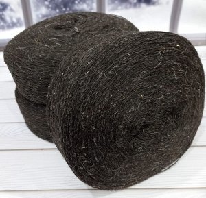 Пряжа для вязания полугрубая 400 гр Темный