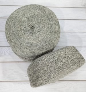 Пряжа для вязания полугрубая 400 гр Светло-серый