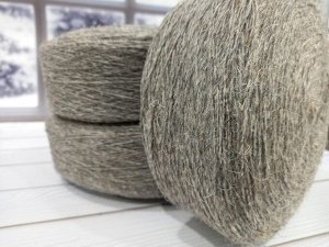 Пряжа для вязания полугрубая 400 гр Серый