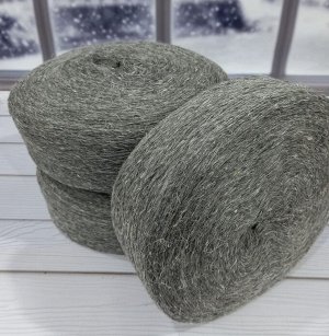 Пряжа для вязания меринос цвет Серый
