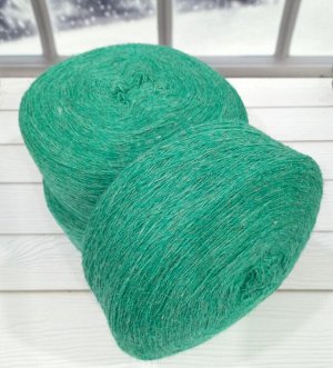 Пряжа для вязания меринос цвет Зеленый