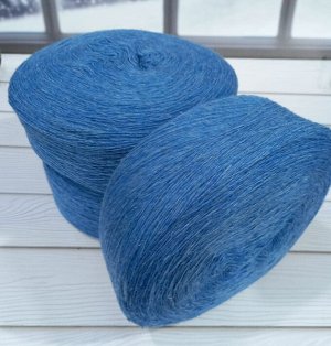 Пряжа для вязания меринос цвет Синий