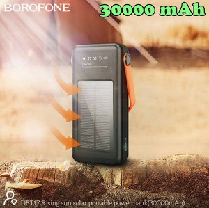 Портативный аккумулятор BOROFONE DBT17 Solar Energy 30000 mAh 12in1 с солнечной батареей