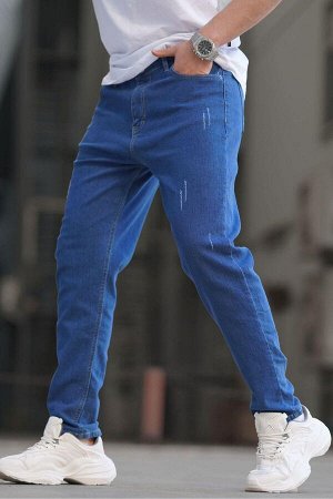 Синие мужские джинсовые брюки стандартного кроя 6375