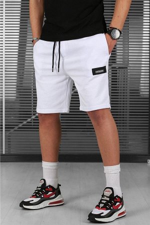 Белые мужские базовые шорты-капри