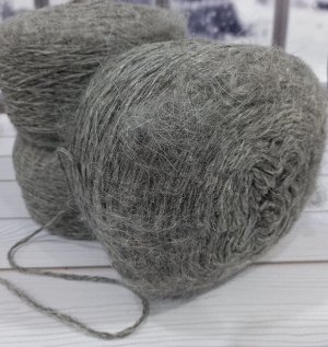 Пряжа для вязания Пух+ангорка крученая цвет Серый