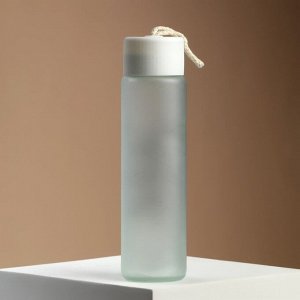 Бутылка для воды стеклянная «Люби, смейся, живи», 350 мл, МИКС