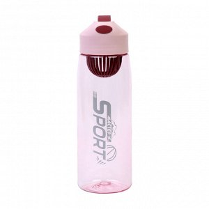 Бутылка для воды, 550 мл, SPORT, розовая
