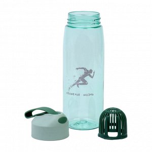 Бутылка для воды, 550 мл, "Движение - жизнь", зеленая