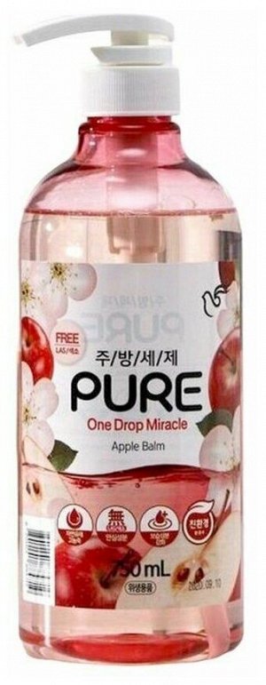 Pigeon Pure Balm гель для мытья посуды яблоко, флакон 750 мл