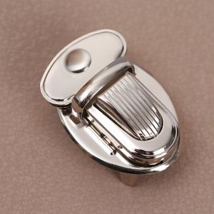 СИМА-ЛЕНД Застёжка для сумки, 3,3 × 2,3 см, с винтом, цвет серебряный