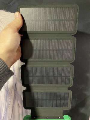 Портативный аккумулятор Earldom Solar Energy 20000 mAh 12in1 с БОЛЬШОЙ солнечной батареей, фонариком, влагозащитный