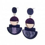 Серьги Moon Paris, Loriane, акриловые, с мерцающими вставками, ML-22.10-025 (сиреневый)