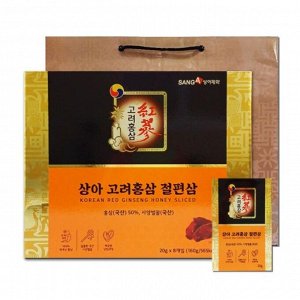 Sang A Красный корейский женьшень с мёдом (нарезанный ломтиками) Korean Red Ginseng Honey Sliced, 20гр*8шт(160гр)