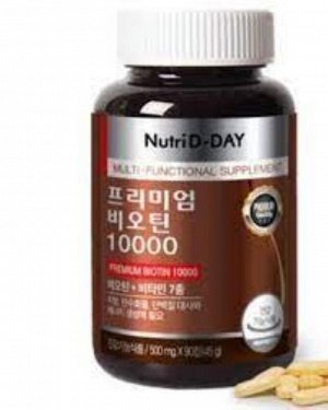 Nutri D-Day Витамины группы В(Биотин) Megalex Biotin 10000, 500мг*90таб