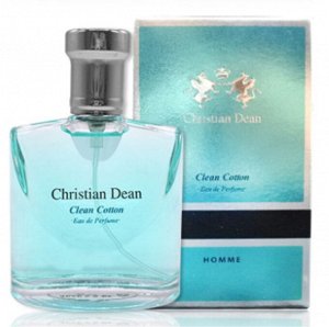 Christian Dean Парфюмерная вода для мужчин Чистый Хлопок Perfume Eau De Homme Clean Cotton, 50 мл