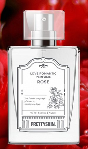 PrettySkin Парфюмированная вода для женщин Роза Love Romantic Perfume Rose, 50 мл