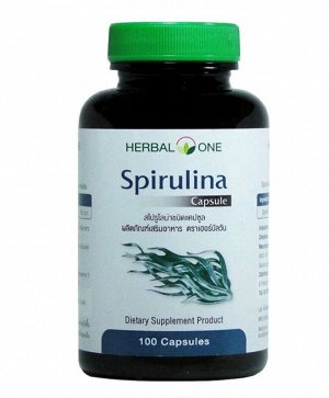 Капсулы Спирулина, комплекс витаминов, минералов и аминокислот Herbal One Spirulina Capsule, 100 шт.