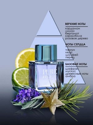Туалетная вода мужская PURE Bleu Туалетная вода мужская, 100 мл