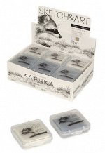 Ластик-клячка &quot;SKETCH ART&quot; БЕЛЫЙ/СЕРЫЙ в пластиковой коробочке 42-0061 Bruno Visconti {Китай}
