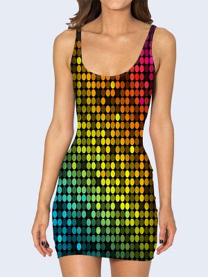 3D платье Разноцветные блёстки