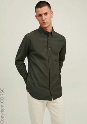 рубашка бренд Jack & Jones рубашка Брук Гриндл (Brook Grindle Shirt)Цвет изделия: оливковый Бренд: Jack & Jones Ассортимент: He. Рубашки Размерная категория: Нормальные размеры Классическая рубашка от