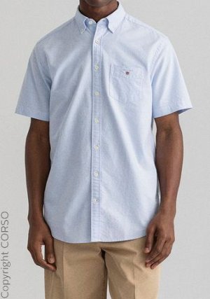 рубашка бренд Gant рубашка га ка (Ga Hemd Ka)Цвет изделия: синий капри Бренд: Gant Ассортимент: He. Рубашки Размерная категория: Обычные размеры Рубашка с короткими рукавами от GANT,Изготовлена из удо