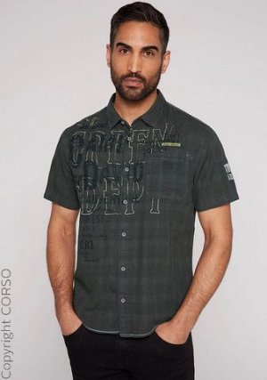 рубашка бренд CAMP DAVID рубашки для компакт-дисков (Cd Hemden)Цвет изделия: зеленая тень. Бренд: CAMP DAVID. Ассортимент: He. Рубашки Размерная категория: Нормальные размеры Рубашка с короткими рукав