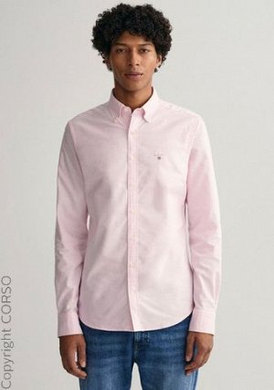 рубашка бренд Gant Гант рубашка (Gant Hemd)Цвет изделия: светло-розовый Бренд: Gant Ассортимент: He. Рубашки Размерная категория: Обычные размеры Рубашка в стиле шамбре от Gant,Удобная в носке, из чис