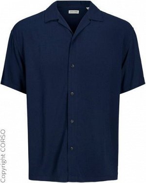 рубашка бренд Jack & Jones PlusSize Рубашка Jj Jjejeff Resort (Jj Jjejeff Resort Shirt)Цвет изделия: темно-синий пиджак. Бренд: Jack & Jones Plus. Размерный ряд: He. Рубашки Размерная категория: Норма