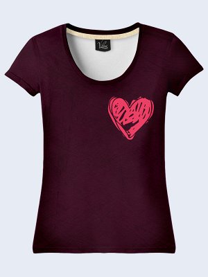 3D футболка Pink heart