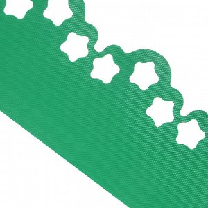 Лента бордюрная, 0.15 x 9 м, толщина 1.2 мм, пластиковая, фигурная, зелёная