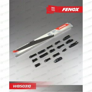 Щётка стеклоочистителя Fenox 500мм (20") каркасная, зимняя, 15 переходников, 1 шт, арт. WB50310