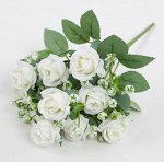 Роза букет, 9 соцветий, 30см