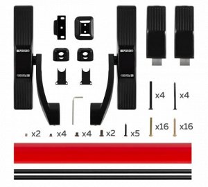 Комплект нажимных ручек AP-1700С накладной С ТЯГАМИ для двухстворчатых дверей