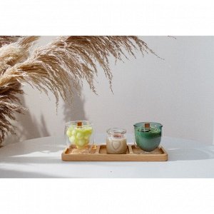 Менажница Magistro Tropical, 3 секции, 30x10x1.8 см, каучуковое дерево