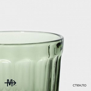 Стакан стеклянный Magistro «Ла-Манш», 220 мл, цвет зелёный