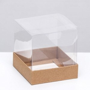 Коробка для пирожных, крафт, 10?10?10 см