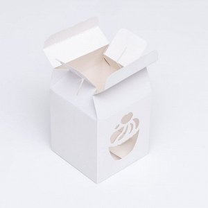 Коробка под десерты, белая,  15 х 10 х 10 см