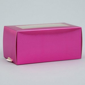 Коробочка для макарун «Розовая», 12 х 5.5 х 5.5 см