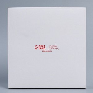 Коробка кондитерская для муссовых пирожных «Present», 17.8 х 17.8 х 6.5 см