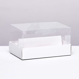 Кондитерская коробка складная под 2 эклера, белая, 9x13.5x7 см
