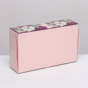 Коробка складная с окном под зефир "FOR YOU", 25 х 15 х 7 см