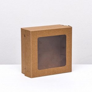Кондитерская упаковка, крафт, 17 х 17 х 8 см