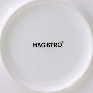 Набор фарфоровой посуды на 2 персоны Magistro La palla, 7 предметов: тарелка d=23 см, 2 тарелки d=23,2 см, 2 тарелки 1000 мл, 2 салатника 1000 мл, цвет белый