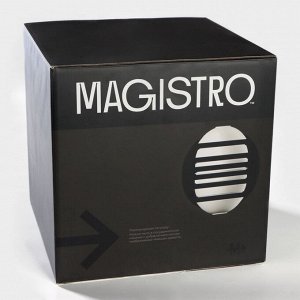 Набор посуды Magistro La palla, 7 предметов: тарелка d=23 см, 2 тарелки d=23.2 см, 2 тарелки 1000 мл, 2 салатника 1000 мл, фарфор, белый
