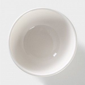 Салатник фарфоровый Доляна White Label, 400 мл, d=12,5 см, цвет белый