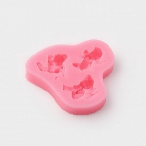 Молд Доляна «Ангелочки в ожидании», силикон, 8x7 см, цвет розовый