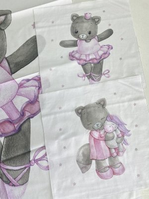 Комплект для пошива детских бортиков одеяло + 4 подушки