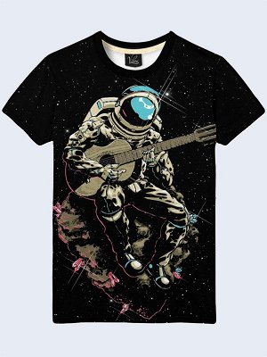 3D футболка Астронавт с гитарой